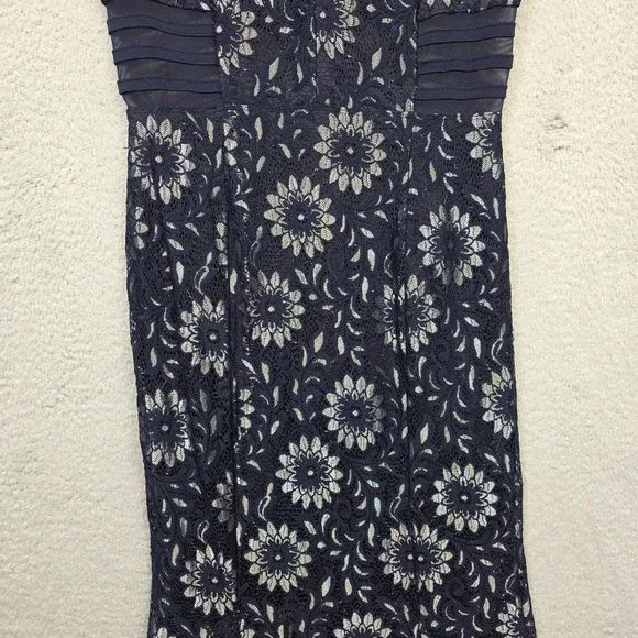 En Focus Studio Maxi Dress Womens 6 Floral Lace Mermaid Formal Prom Statement - Picture 6 of 16